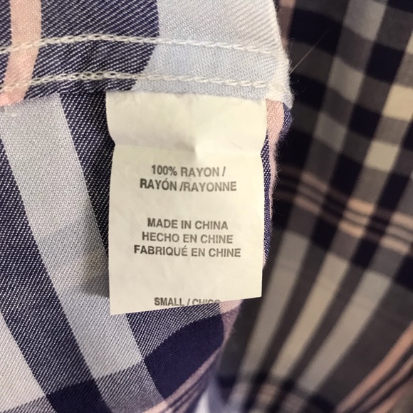 Rails Rayon Plaid Shirt Small - Picture 5 of 5